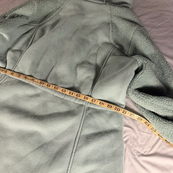 Koolaburra by UGG Bonded Fleece Jacket with Cinch Waist Silver Green Size Large - Picture 9 of 11